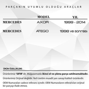 Mercedes Axor Atego Puerta derecha Cable de apertura interior 610mm de diámetro Producto de puerta de coche - Product Image 2