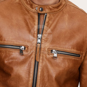Chaqueta de Cuero Personalizada para Hombre, Venta Directa de Fábrica 2026, con Cuello Alto y Logotipo Frontal, MOQ Bajo, Chaqueta de Invierno - Product Image 2