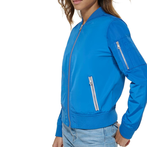 Trending Varsity <b>Jacket</b> Breathable Wholesale <b>Women</b> Breathable Material Solid Color Slim Fit High Quality Custom Bomber <b>Jacket</b> - Product Image 4