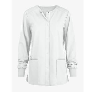 <b>Womens</b> Efficient Nursing Scrub <b>Jacket</b> Soft Durable Stretch Fabric Lightweight Medical Uniform Full Zip <b>Utility</b> Pocket Style - Product Image 2