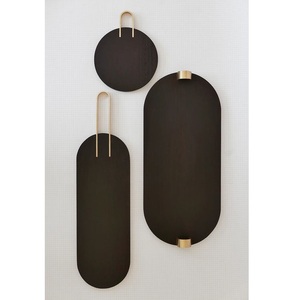 แผ่นไม้มะม่วงสุดหรูด้ามจับโลหะทองแดง | ที่ทันสมัยในครัวชาร์คิวรีตัดชีสจาน | เครื่องล้างจานแบบยั่งยืน - Product Image 2