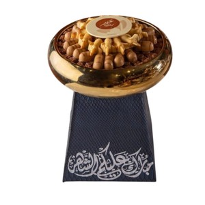 Bol cadeau en chocolat doré de luxe avec bol à chocolat en métal de qualité supérieure Présentoir à desserts élégant pour mariages et occasions spéciales - Product Image 2