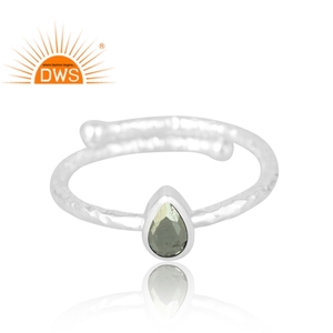 Anillo de piedras preciosas de pirita Natural de Plata de Ley 925, joyería personalizada para mujer, regalo para ella - Product Image 3