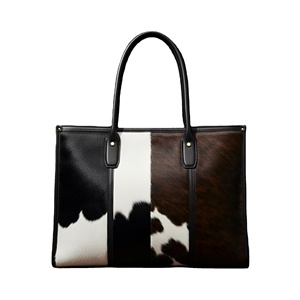 Bolso Tote de Cuero Vacuno Genuino de Alta Calidad, Estilo Occidental para Mujer, Cierre de Cremallera, Forro de Lona, Personalizable, a la Moda - Product Image 1