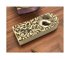 Attractive Design <b>Wood</b> Tableware Mabkhar With Tray And Storage Box Good Quality Bakhoor <b>Burner</b> At Reasonable Price - Product Image 6