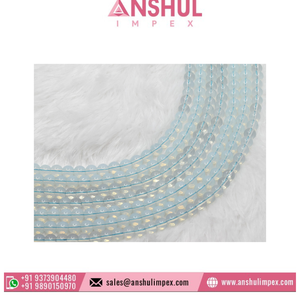 Perles rondes synthétiques opale brillante de 8mm, taille personnalisée pour la fabrication de bijoux - Product Image 2