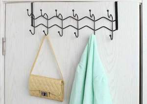 Porte-objets en métal doré, compatible avec la plupart des portes standard, pour l'organisation de la chambre, de la salle de bain et du placard - Product Image 6