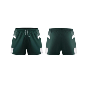 Impresión de transferencia de calor personalizada 100% poliéster cierre de cordón Unisex fino de secado rápido transpirable malla Teamwear Rugby Shorts - Product Image 2
