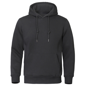 New Design <b>Men</b> Winter Heavyweight <b>Lined</b> <b>Hoodie</b> Plain <b>Fleece</b> Fit Solid Color Cotton No String Long Sleeve Custom Logo <b>Hoodie</b> - Product Image 5