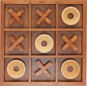 Jeu de société en bois Tic-Tac-Toe Jeu de morpion en bois, petit jeu de voyage avec pièces fixes - Product Image 6