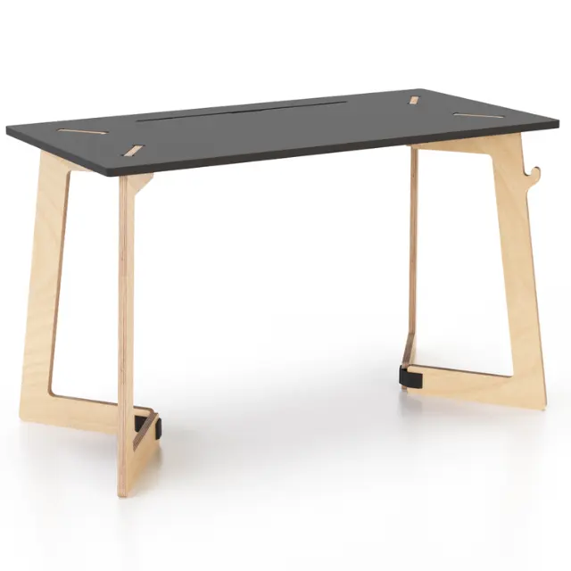 Italienisches Design Moderner Schreibtisch Executive Stoff aus Birken sperrholz und Val chromat farbiges MDF für Büro