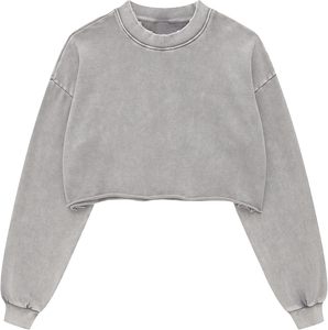Femmes conçu sur mesure 100% coton à manches longues recadrée sweats à capuche zippés vestes pour hiver printemps respirant avant - Product Image 3