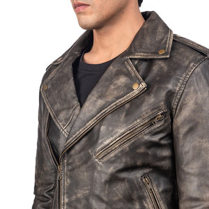 Custom Made Design Your Own Men Breathable Leather Jacket Top Selling Professional Logo Design Leather Men's Jackets - Product Image 3