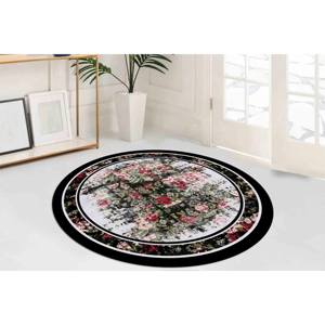 พรมลายดอกไม้ทรงกลม: ลายพิมพ์พฤกษศาสตร์ พรมพิมพ์ลายสไตล์โมเดิร์น พรมเนื้อนุ่มแบบไม่ถักทอ - Product Image 2