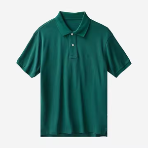 Demi-manches 100% coton solide pour hommes OEM personnalisé pour T-shirts polo T-shirt d'affaires décontracté design uni d'été pour hommes polos - Product Image 3