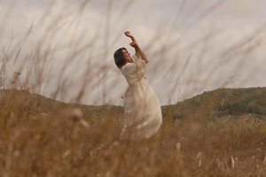 Vestido Maxi Bohemio Bordado, Cuello en V, Manga Abullonada, para Mujer - Product Image 5