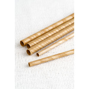 หลอดกระดาษคราฟท์ Tethys Eco-Friendly ขนาด 7 x 210 มม. สำหรับเครื่องดื่มในครัวเรือน - Product Image 2