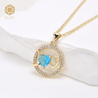 Conjunto de Collar y Pendientes de Zirconia con Personaje de Dibujos Animados de Hello Kitty de Elfic para Mujer, Joyería Chapada en Oro, Regalos para Bodas, Compromisos y Fiestas