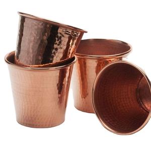 Logo personnalisé gobelet à bière en métal à paroi unique incassable en cuivre pur tasse meilleure vente articles de bar - Product Image 1