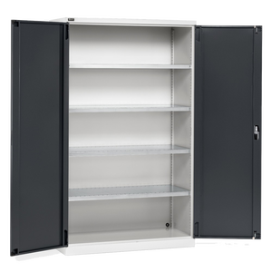 PERFOM170, armadio con ante a battente e 4 ripiani a fessura, W1193 x D555 x H2000 mm - Product Image 1