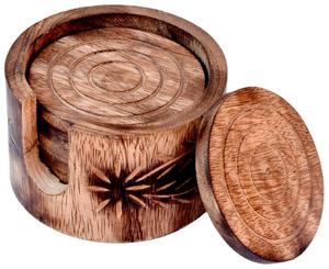 NEW LATEST DESIGN MANGO WOOD COASTER <b>FOR</b> SALE IN NEW LOOK HANDMADE COASTER IN NEW DESIGN COASTER IN NEW LOOK - Product Image 4