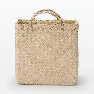 Panier en jonc de mer à chevrons avec poignée, fait main, pour rangement, vente en gros, écologique, fabriqué au Vietnam - Product Image 2