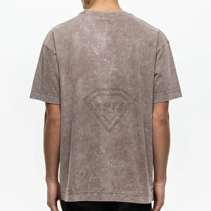 เสื้อยืดสีพื้นสำหรับผู้ชายและผู้หญิงเสื้อยืดผ้าฝ้าย100% แขนสั้นคอกลมเสื้อโอเวอร์ไซส์ธรรมดา - Product Image 2