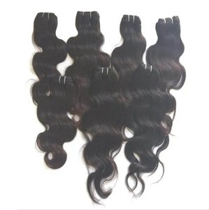 Grade 100% Natural Black Indian Remy <b>Body</b> <b>Wave</b> Premium Quality Human Hair Extensions - Product Image 4
