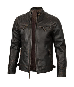 High Street <b>Mens</b> Genuine Lambskin Leather Jacket <b>Black</b> Biker Style Motorcycle Jacket Custom <b>Real</b> Leather jacket for <b>men</b> - Product Image 3