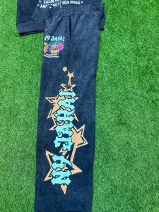 Custom Acid Washed 100% Cotton Terry Breathable Men's Flare Stacked <b>Oversized</b> Tracksuit Set <b>Sweatpants</b> and Hoodie - Product Image 5