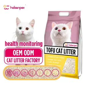Sampel gratis 100% pemantauan kesehatan alami Catlitter tahu sampah kucing