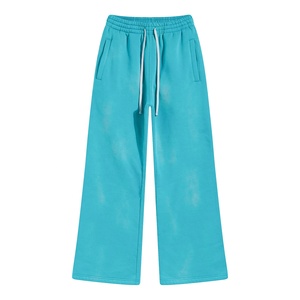 Chándal de pantalón holgado de gran tamaño personalizado de alta calidad, pantalones de chándal de algodón pesados esenciales con estilo frontal plano, nuevo aspecto Formal - Product Image 5