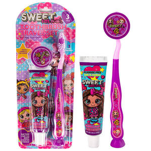 Juego de viaje de cepillos de dientes Oral Fusion para niños, 3 piezas, con cerdas de nailon y mango de plástico para cepillarse los dientes - Product Image 1