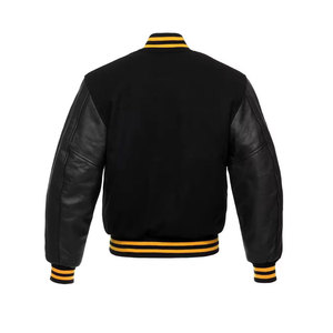Chaqueta Varsity de Béisbol Lisa para Mujer, Personalizable, con Mangas de Cuero, Chaquetas de Lana y Cuero, Precio al por Mayor - Product Image 1