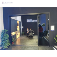 Fuson Cadre en aluminium Portes coulissantes élévatrices Prix bon marché Patio Fer Porte principale Conception Porte coulissante utilisée pour la maison conteneur