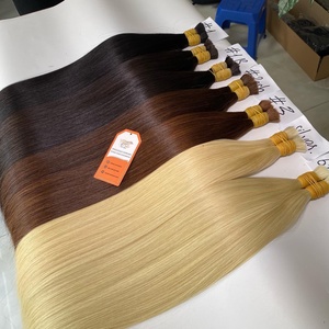 Top Quality Human Remy Bulk <b>Hair</b> No Weft for <b>Braiding</b> Light Blonde Double Drawn High Quality No Shedding No Tangle - Product Image 5