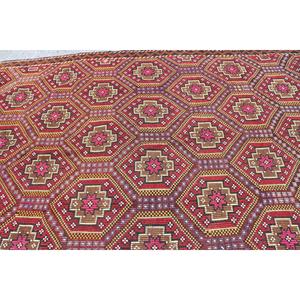 Alfombra Turca Vintage de 5.7x10.1 pies, Alfombra Grande, Alfombra de Lana Roja Kilim - Product Image 5