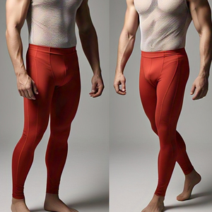 Haute qualité maille transparente Legging hommes taille élastique Sexy 100% Polyester voir à travers Legging hommes Compression maille transparente Leggings - Product Image 3