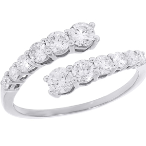 แหวนเพชรสำหรับงานแต่งงาน14K 0.50Ct สุดชิคทรงกลมประดับเพชรสำหรับปลูกในห้องปฏิบัติการ - Product Image 1