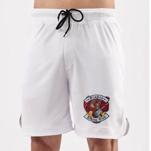 Short respirant à double couche OEM personnalisé, sublimation, entraînement, fitness, sports athlétiques, shorts de gymnastique décontractés pour hommes en polyester - Product Image 4