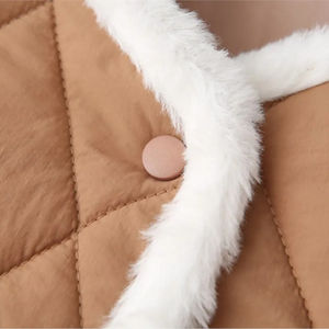 New Fashion Trend Custom Women's <b>Short</b> Sleeveless Anti-Wrinkle Stand Collar Coat <b>Fur</b> Filling OEM ODM Available Winter Custom <b>Fur</b> - Product Image 4