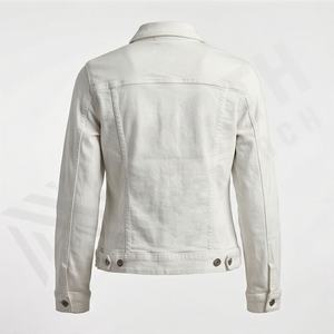 Chaquetas Vaqueras Elegantes para Mujer, Logotipo Personalizado, Impresión de Calidad, Transpirables, de Invierno, de Punto, de Algodón y Poliéster, Cuello Mao, Cortas, a la Moda - Product Image 2