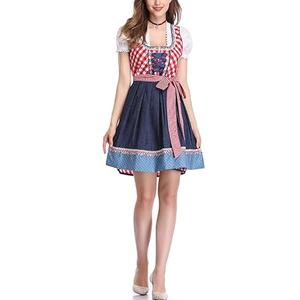 Dirndl más nuevas mujeres bávaro Oktoberfest disfraces Dirndl vestido bávaro mujeres usan Drindl Mini A-Line Drindl vestido - Product Image 3