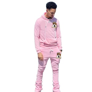 Customizable Unisex Winter Tracksuit Set - Vintage Acid Wash Full Zip Hoodies and Baggy Jogger Sweatpants - Product Image 1