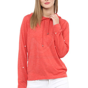 เสื้อฮู้ดของผู้หญิงผ้าฝ้าย100% คอปกแบบลำลอง - Product Image 1
