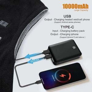 XXL formato gilet leggero riscaldato per gli uomini include pacco batteria per uso esterno - Product Image 2