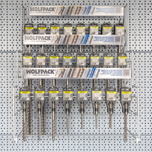 Espositore da Parete/da Tavolo per Moduli Brocas SDS Plus 8 Filetti, 74 Pezzi Completo - Product Image 4
