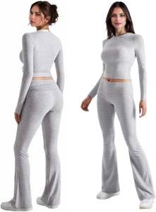 Pantalons de yoga pour femmes Zen Motion, taille haute, fermeture à cordon, léger, en élasthanne/coton, coupe sculptante, respirant, séchage rapide - Product Image 5