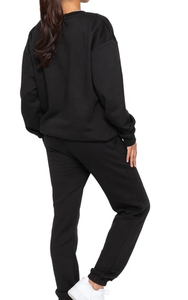 Venta al por mayor de chándales de jogging de manga larga para mujer, chándal deportivo de invierno, ropa de entrenamiento, cuello con capucha, forro polar sólido para adultos - Product Image 6