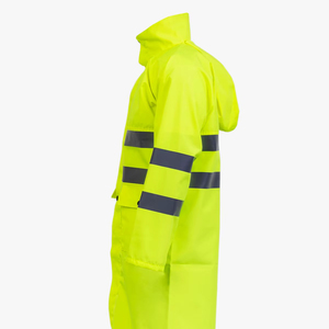 Impermeable Unisex con Capucha y Tiras Reflectantes, Chaqueta de Trabajo para Uso en Exteriores e Industrial - Product Image 1